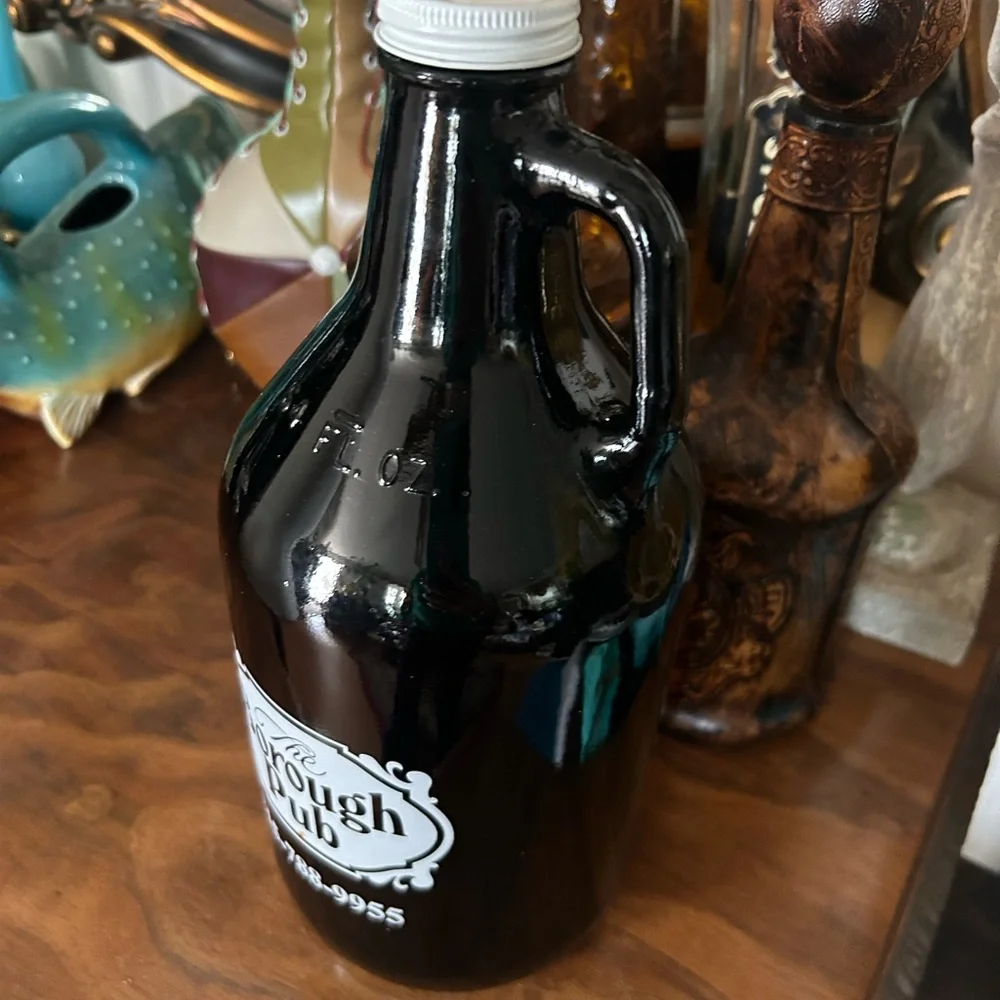 Vintage Brown Growler Bottle from The Borough Pub